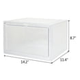 thumbnail image 2 of Magnetic Shoe Storage Box Drop Side/Front Sneaker Cases Stackable Container L/XL, Clear/XL, 4x, 2 of 2