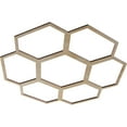 thumbnail image 2 of 22"OD x 9 3/8"ID x 1/4"T Florin Wood Fretwork Pierced Ceiling Medallion, Birch, 2 of 3