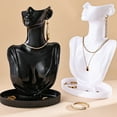 thumbnail image 7 of FENOHREFE Mannequin Shaped Necklace Elegant Earrings and Rings Holder Jewelry Display Stand for Jewelry and Pendants, 7 of 7