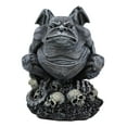 thumbnail image 5 of Ossuary Winged Toad Troll Gargoyle Standing On A Bed Of Skulls Statue 6.25"H, 5 of 5