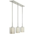 thumbnail image 5 of 4.5 inch 3 Light Brushed Nickel Linear Chandelier with Hand Blown Satin Opal White Glass Shade, 5 of 6
