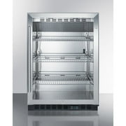 24" Wide Built-In Beverage Center, Glass, Stainless Steel
