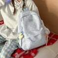 thumbnail image 4 of Cute Polka Dot Laptop Backpack Large Capacity Computer Bag Lightweight Bookbag for Female Elementary & Middle School Students (Blue), 4 of 10