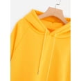 thumbnail image 3 of Vedolay Plus Size Tops for Women Hoodies for Women Tops 2023 Fall Long Sleeve Loose Pullover Casua Solid Crewneck Sweatshirts,Yellow M, 3 of 4