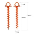thumbnail image 3 of Naranja + tornillo verde: The Ultimate Ground Anchor - Paquete pequeño de 8 estacas para tienda de campaña - Clavo de plástico de cuerno de oveja estilo espiral, 3 of 5