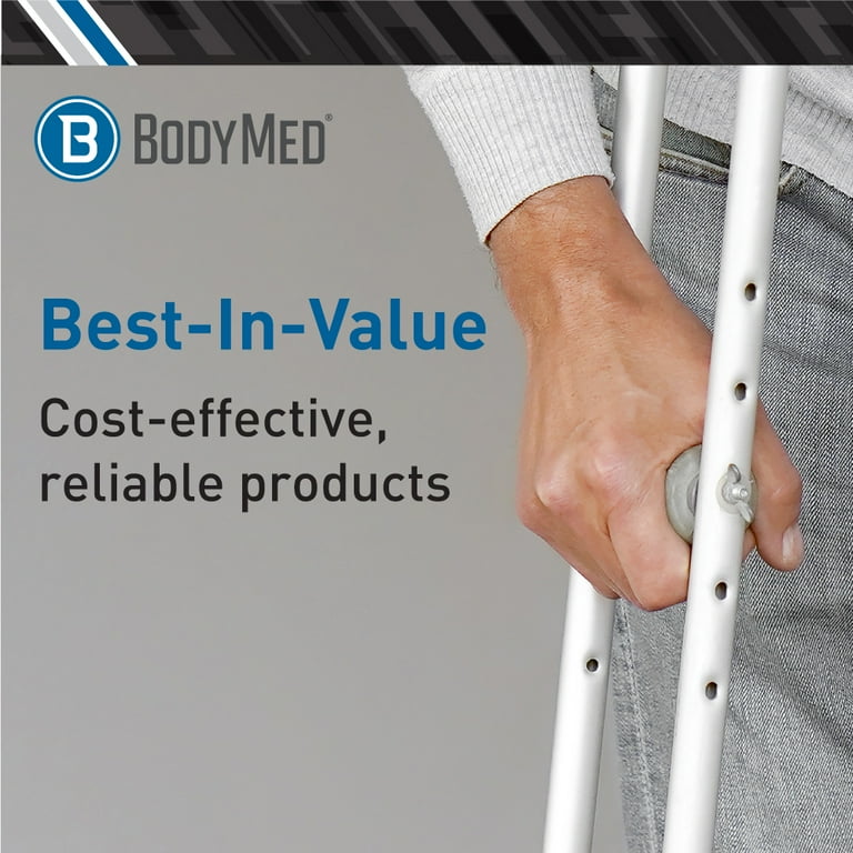 Underarm adjustable aluminum crutch, adult (5' 2 Underarm adjustable aluminum crutch, adult (5' 2