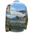 thumbnail image 6 of Paisagem Mountain Baseball Jersey Fashion Ribbed Sleeve Man Women's Jacket Motion Tops XXS-6XL, 6 of 7