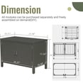 thumbnail image 6 of Gzxs Outdoor Aluminum Kitchen Storage Island, 48 Gallon Freestanding Storage Cabinet Outside Prep Table w/ Adjustable Legs, Protective Cover Included, 37.48"L x 20.31"W x 26.97"H, Gray, 6 of 6