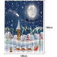 thumbnail image 5 of Cortina de ducha de dibujos animados de Navidad 3D, cortina de partición impermeable, 5 of 5