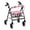 Breast Cancer Theme, variant on HELLHERO Reusable Rollator Walker Seat and Backrest Rollbar Covers Set & Rollator Seat Back Cover Washable Machine Washable for Parks