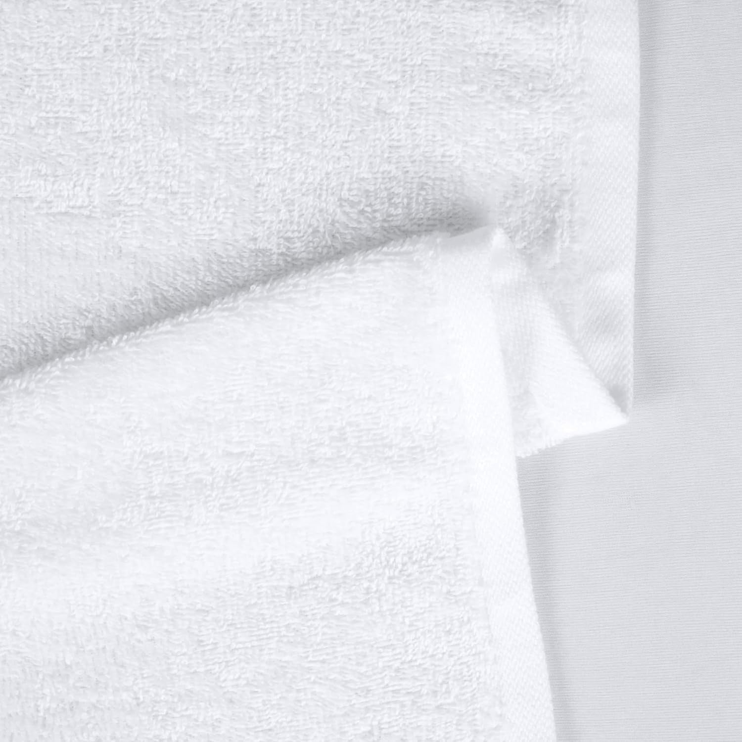 Soft and Thick Cotton Hand Towels for Bath, Kitchen, Gym, 16 x 26 in, White, 12-Pack