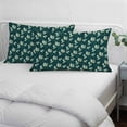 thumbnail image 3 of Green Summer Botanical Pillow Covers, Linen Long Throw Pillow Case, Spring Floral Birds Farmhouse Holiday Pillow Protector Decorative Cushion Cover for Living Room/Bedroom 16" x 24", 3 of 8
