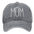 thumbnail image 1 of Wdgfv MOM Embroidered Baseball Cap Style Adjustable Dad Hat For Women Men Grey One Size, 1 of 3