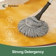 thumbnail image 5 of Eyliden Cotton Twist Mop with 2 Removable Washable Heads, 57.5 in Silver Long Handle, Gray Color, 5 of 8