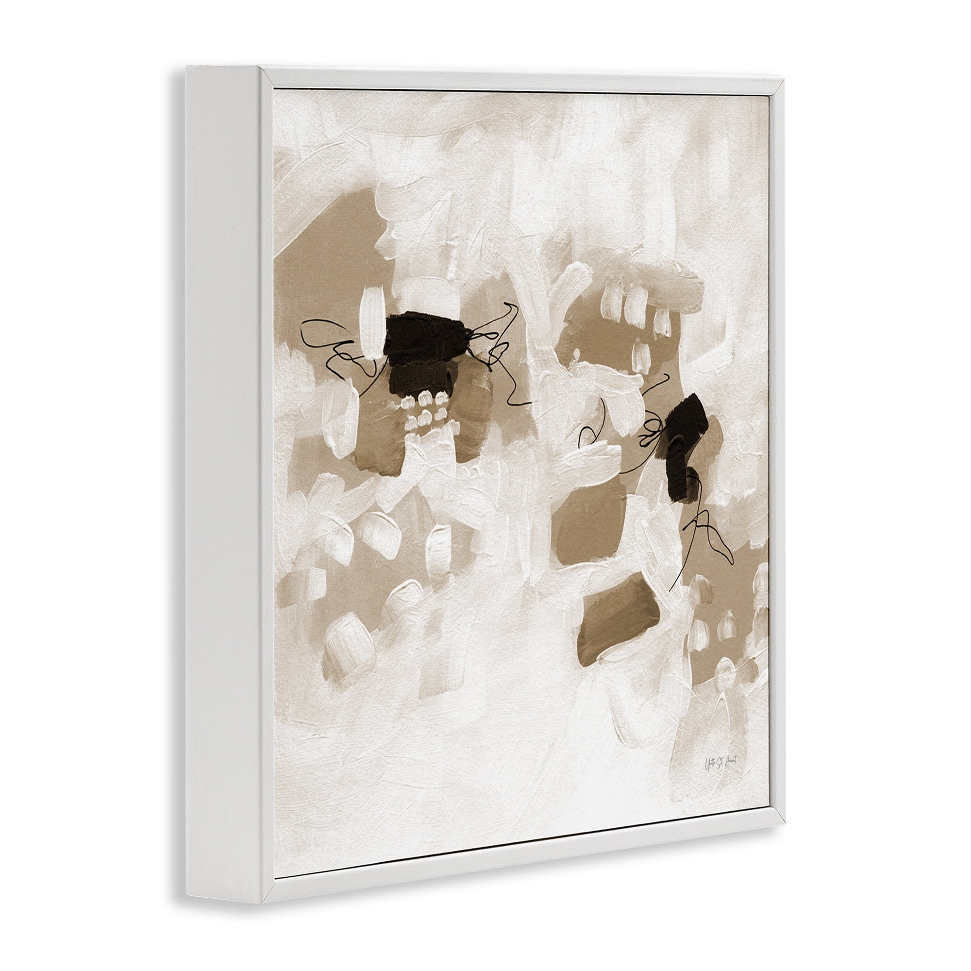 Stupell Industries Boho Classic Conservatory Abstract Painting White Framed Art Print Wall Art, 24 x 24