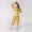 Yellow, variant on Liyamei 2Pcs Girls Dance Outfits Cropped Sequin Jacket Pants Set Kids Hop Dance Size Black 18-24 Months
