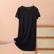 thumbnail image 1 of mfyjkho Vestidos de fiesta para mujer, Falda de manga corta para mujer, vestido fino y holgado de verano, camisón informal de color liso para casa Vestidos largos para mujer xxxxl, 1 of 4