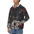 thumbnail image 3 of Honeii Midnight Butterfly Floral Dream Print Hoodies for Men, Pullover & Full Zip, Breathable Zip up Hoodie, Sweatshirt-Medium, 3 of 5