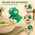 thumbnail image 2 of Mini Food Cooling Fan, Cooling Clip-On Fan for Cup, Bowl & Mug, USB-C Rechargeable Coffee Chiller, Cute Dinosaur Hands-Free Fan for Hot Soup, Noodles, Tea and Hot Drinks, 2 of 6
