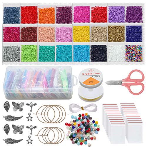 Seed Beads For Jewelry Making Kit Lubeads 36000 Pcs 11 0 2mm Bracelet Bulk With - Waist Beads Diy Kit