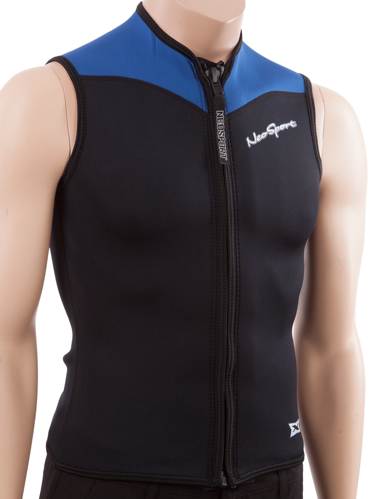 Stretch Neoprene Zip Vest 6XLT Black 