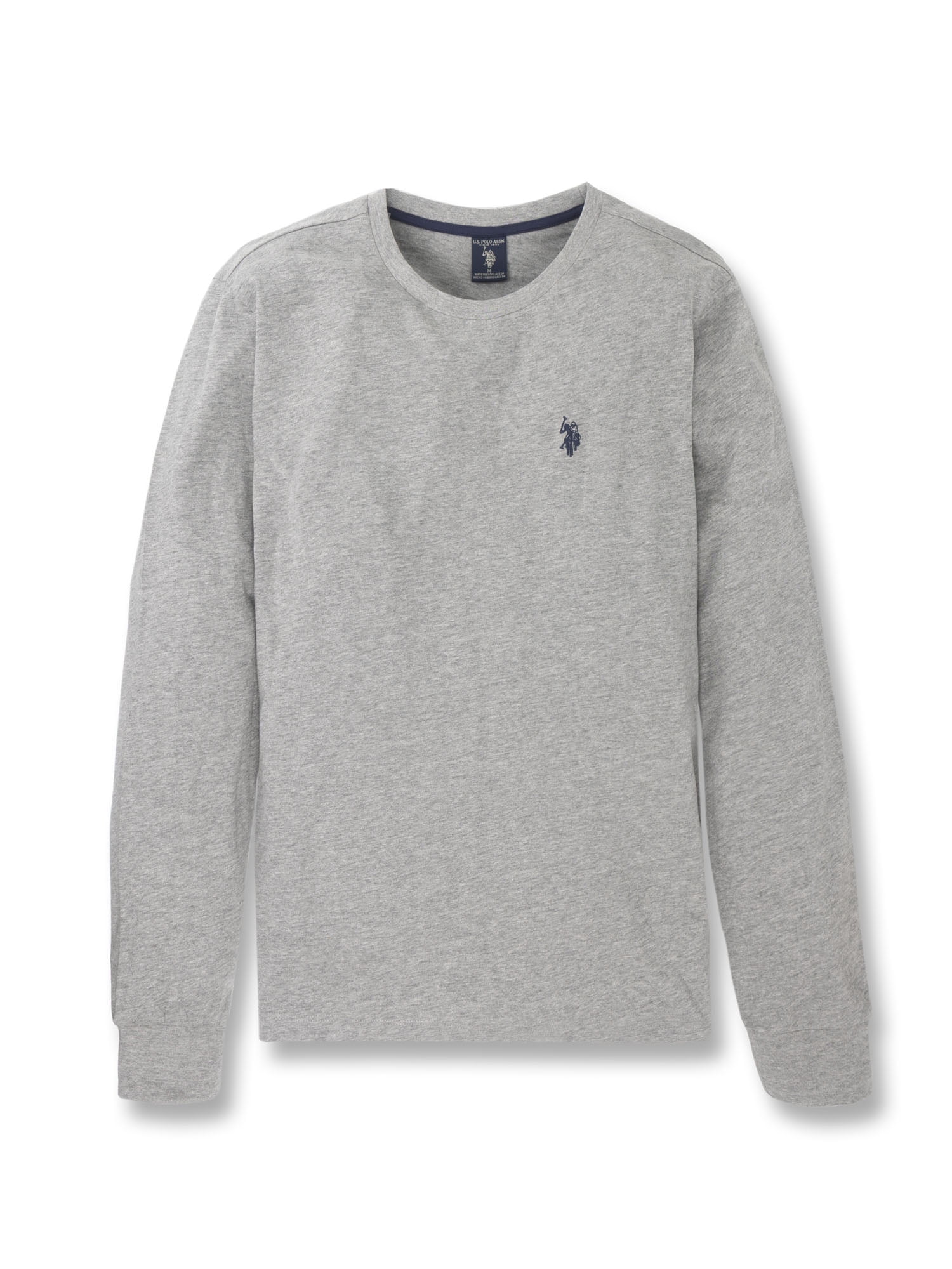 U.S. Polo Assn. Men's Cotton Crewneck Tee with Long Sleeves, Sizes XS-3XL
