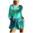thumbnail image 1 of YDLCAFD Women Gradient Print Short Sleeve Jumpsuit Short Loose Backless Jumpsuits Rompers XXL, 1 of 7