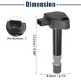 thumbnail image 6 of 6pcs Automotive Ignition Coil for Honda Odyssey 5 Door EX 5 Door LX 5 Door VAN 1999 Black, 6 of 6
