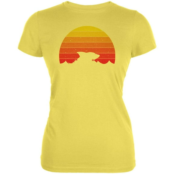 Ocean Shark Retro Sunset Juniors Soft T Shirt