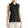 thumbnail image 2 of YHAJDS Tank Tops for Women Solid Color Collar Golf Tennis Sleeveless Breathable Blouse, 2 of 5