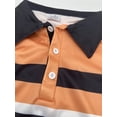 thumbnail image 3 of Men's Polo Shirts Short Sleeve Texture Lightweight Golf Shirts Sweater Orange 3XL, 3 of 6