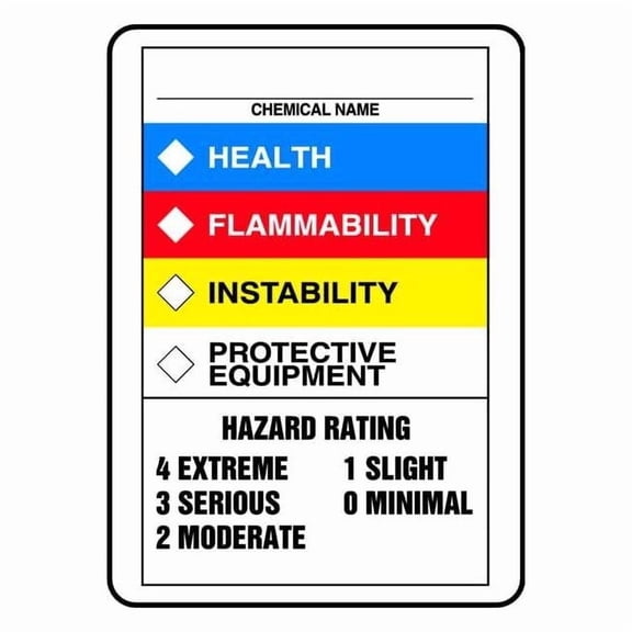 Accuform Chemical Label, Plastic, 7 in W, 10 in H ZFD844VP
