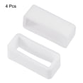 thumbnail image 3 of Unique Bargains Watch Band Strap Loops Silicone for 19mm Width Watch Band, White 4 Pack, 3 of 5