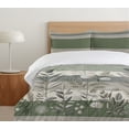 thumbnail image 4 of Ambesonne Sage Duvet Cover Set, Gentle Garden Boho Botanical, Twin, Grey Teal and Reseda Green, 4 of 4