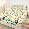 thumbnail image 4 of Erosebridal Cute Cat Print Bed Sheets for Kid, Animal Lover King Sheets, 4-Piece, 4 of 5