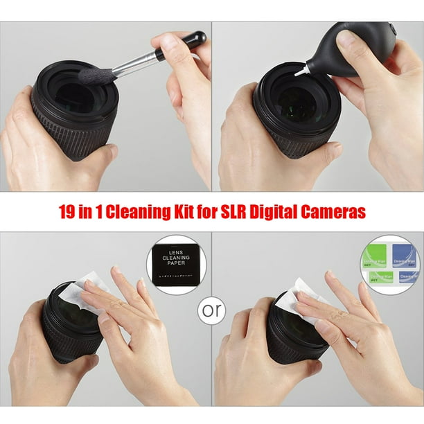 Kuymtek Kit de limpieza de cámara de 19 Uds., lente DSLR, Sensor de cámara Digital, limpieza para Sony Clean