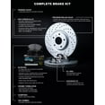 thumbnail image 4 of R1 Concepts Front Brakes and Rotors Kit |Front Brake Pads| Brake Rotors and Pads| Euro Ceramic Brake Pads and Rotors| Hardware Kit|fits 2010-2011 BMW X6, 4 of 5