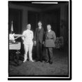 thumbnail image 2 of Historic Framed Print, LINDBERGH, CHARLES, COLONEL. GROUP WITH MODEL - 2, 17-7/8" x 21-7/8", 2 of 9