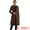 Dark Coffee, variant on DARING DIVA Women's Long Faux Suede Jacket Women Fall Winter Trench Coat with Pockets XS Dark Coffee