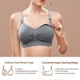 thumbnail image 4 of Wehilion Womens Sleeping Nursing Bra Wirefree front buckle Breastfeeding Maternity Bralette with Removable Pads,3 Pack, 4 of 7