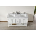 thumbnail image 5 of Stufurhome Luthor 60 Inch White Double Sink Bathroom Vanity with Drains and Faucets in Chrome, 5 of 7