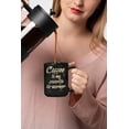 thumbnail image 2 of Coffee Is My Favorite Co-Worker, Black 15oz Ceramic Mug, 2 of 5