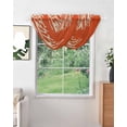 thumbnail image 2 of Waterfall Valances for Windows, Coral Orange Kitchen Sheer Valance Curtains, Coastal White Ocean Marine Nautical Beach Rod Pocket Elegant Swag Valances for Living Room Bedroom, 47.2"x38.5", 2 Panel, 2 of 8