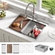 thumbnail image 4 of 25x22x9 En Abatibles-En Single Bowl Stainless Acero Cocina Drain Topmount Estación de Trabajo Con Pull Down Faucet Moderno 5-Piece Set Single Hole Stainless Acero Original Color 5-Piece Set-New, 4 of 8