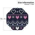 thumbnail image 2 of Fuzoiu Pixel Heart Winter Print Leather Coasters Set,Drink Coasters Set of 4,for Tabletop Protection, Durable PVC Coasters,Home Décor and Housewarming Gift-Octagon, 2 of 6