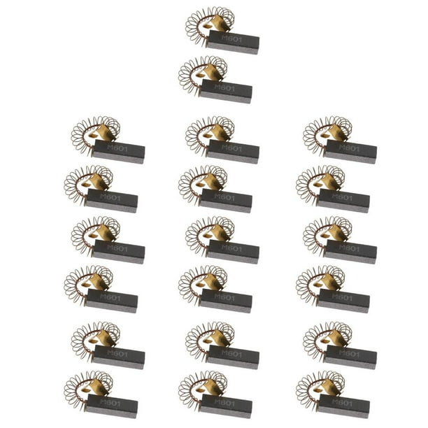 Juego de 20 escobillas de carbón para motor para escobillas de carbón de repuesto para escobillas de carbón de motor eléctrico - Suministros para masc Zulema Cepillo de carbón para secador de pelo