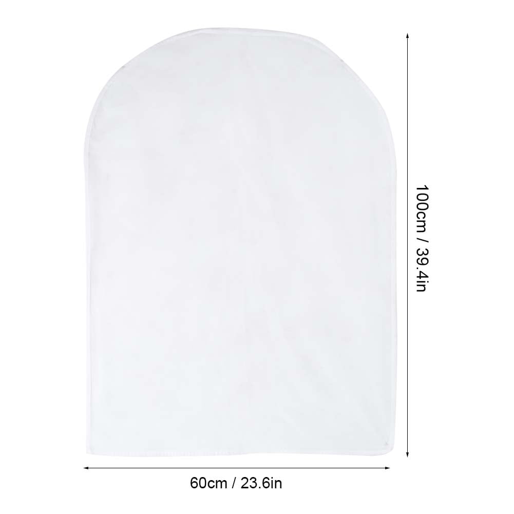 BIMZUC 10-Pack Transparent Hanging Garment Bags - Dust Protection Cover for Medium-Long Clothes