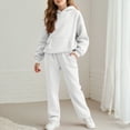 thumbnail image 5 of KPOPLK Kids Boys Clothes Color Blocking Hoodie Sweatshirts and Pant 2Pcs Fall Outfits Set(6-7 Years,a19-White), 5 of 9