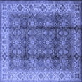 thumbnail image 1 of Ahgly Company Machine Washable Indoor Square Oriental Blue Traditional Area Rugs, 8' Square, 1 of 4