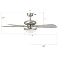 thumbnail image 2 of 52" 5 Blade Reversible Ceiling Fan with Remote Control and 2 LED Lights, UL Certification, 2 of 8